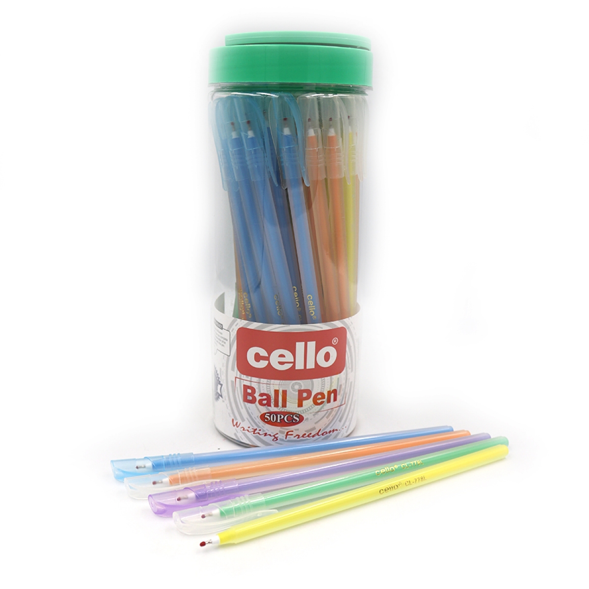 CL778L Ручка масл. Cello син., PVC банка 50шт.                                                      