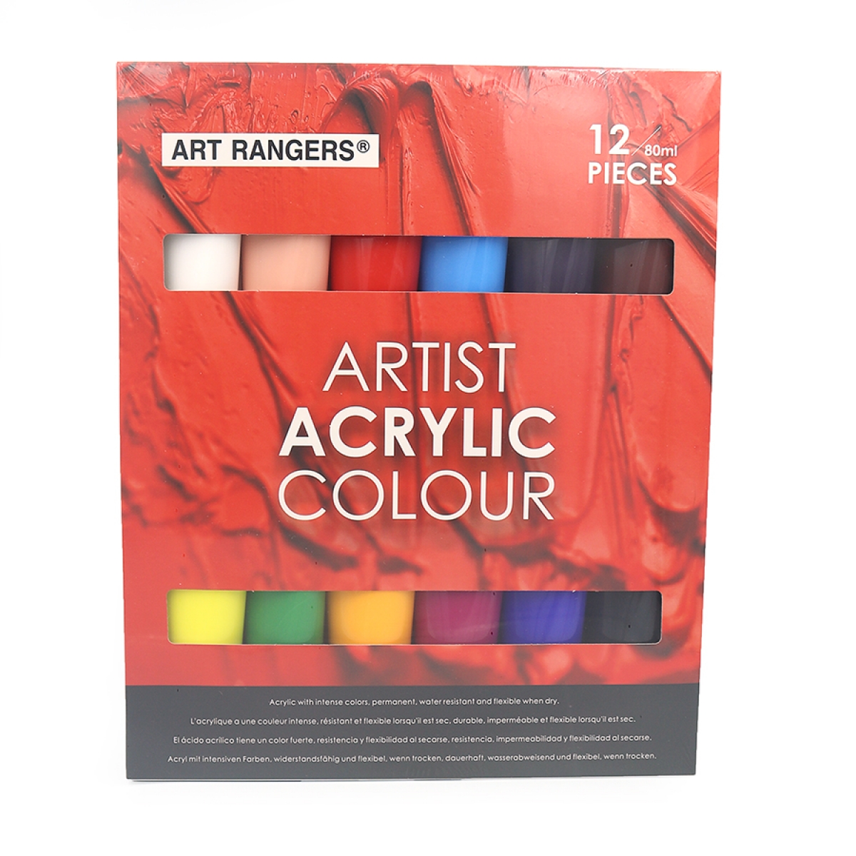 PA15.12080A Набір акрилових фарб Art Rangers professional, 12кол*80мл., 1шт/етик                    