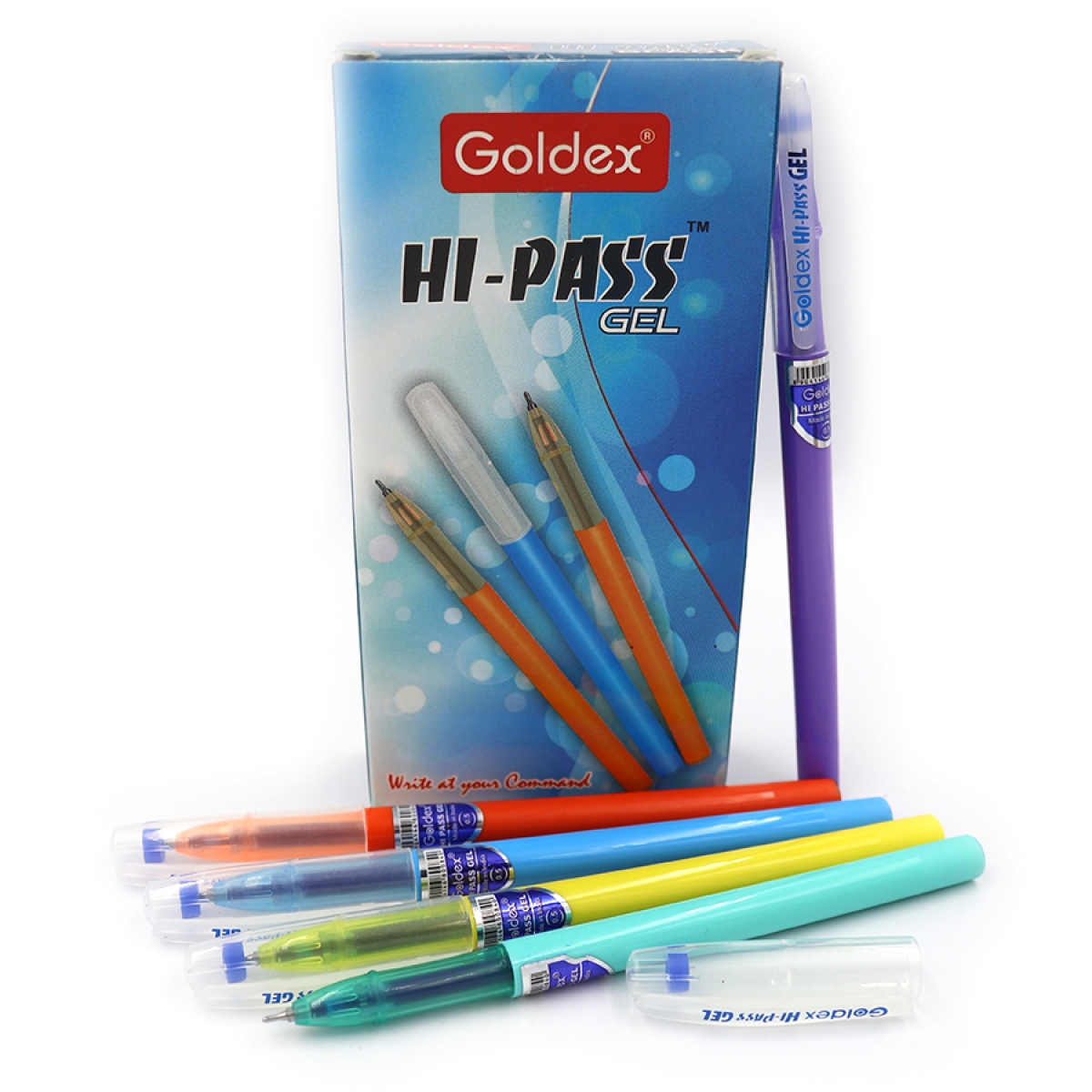 Ручка гельова Goldex Hi-Pass gel #921 Індія Blue 0,6мм, mix                                         