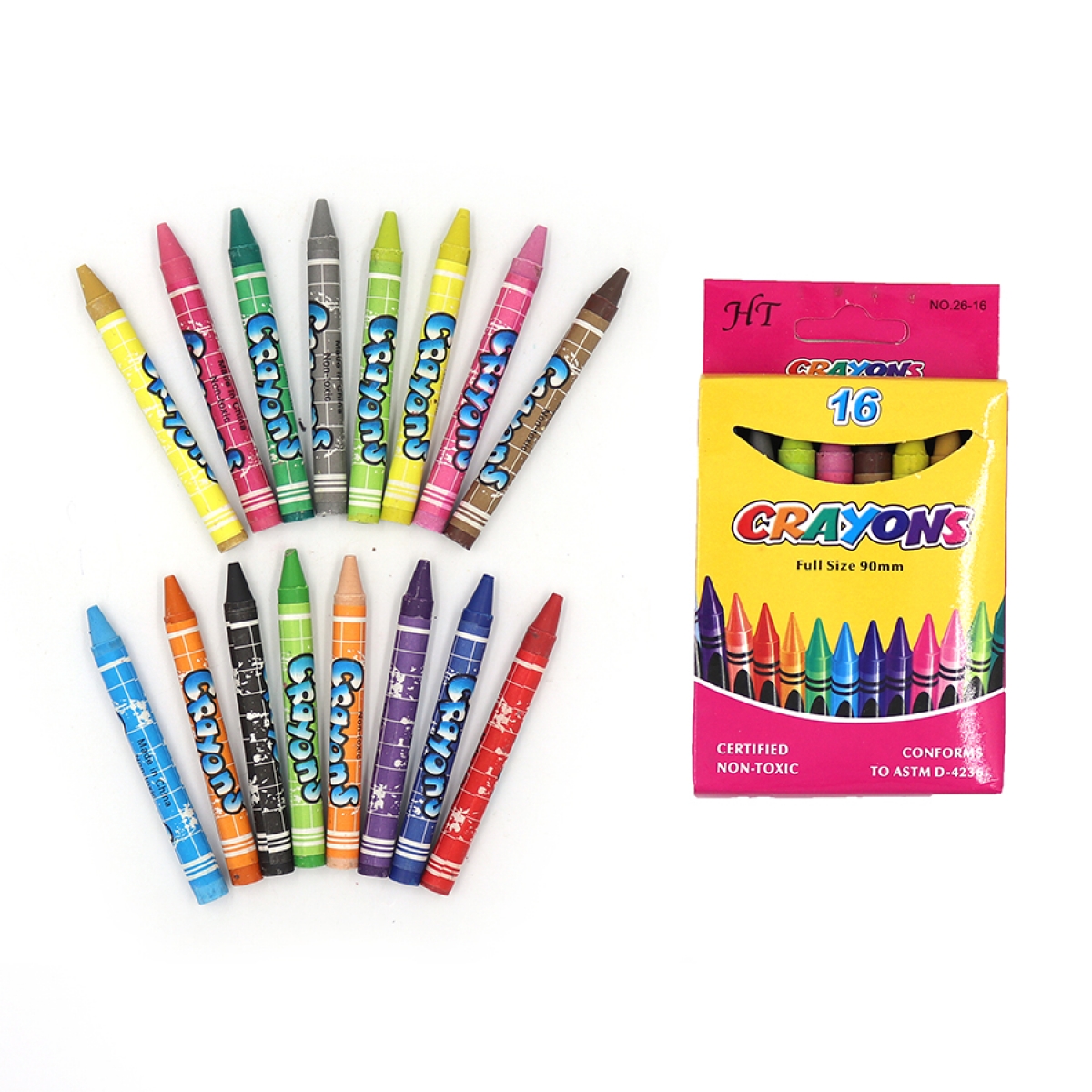 8496-16B Крейда воскова Crayons, набір 16 кол.                                                      