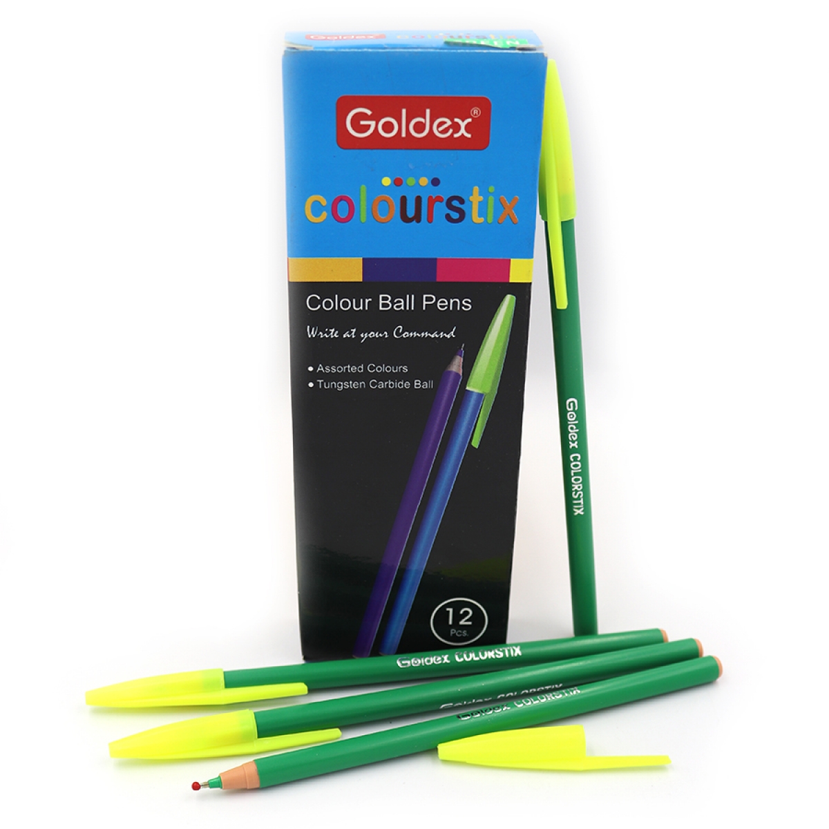 932-GR Ручка масляна Goldex Colorstix Iндия Green 1,0мм                                             