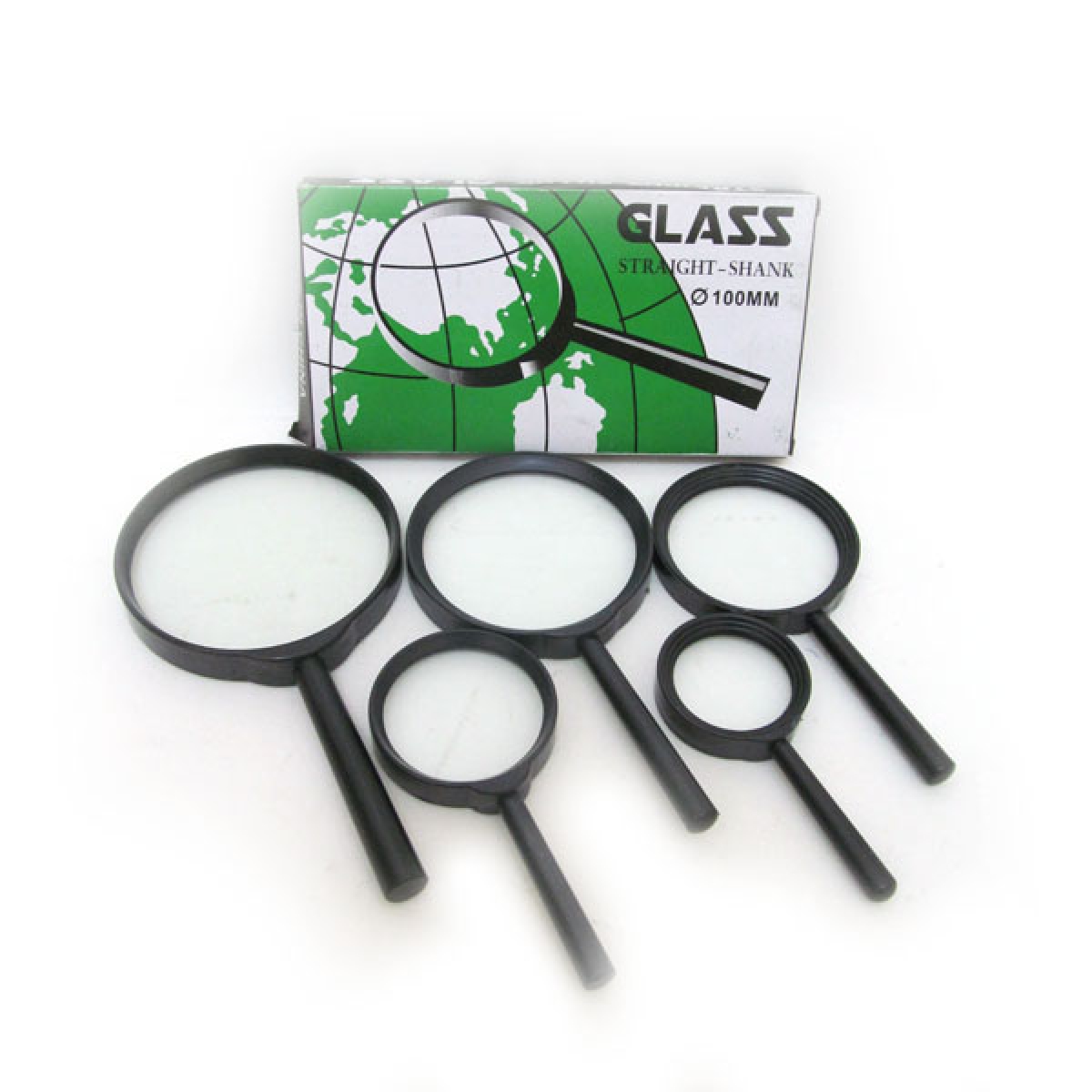 7818-90G Лупа d-90мм, склян.лінза, широка рамка, пластик.оправа                                     