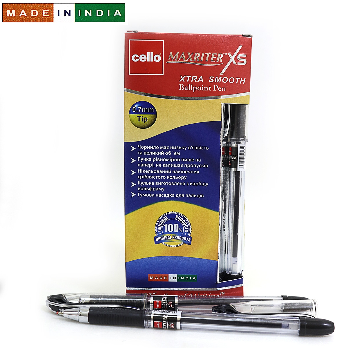 Ручка Cello Maxriter XS SKU 12Box 0,7мм чорн.                                                       