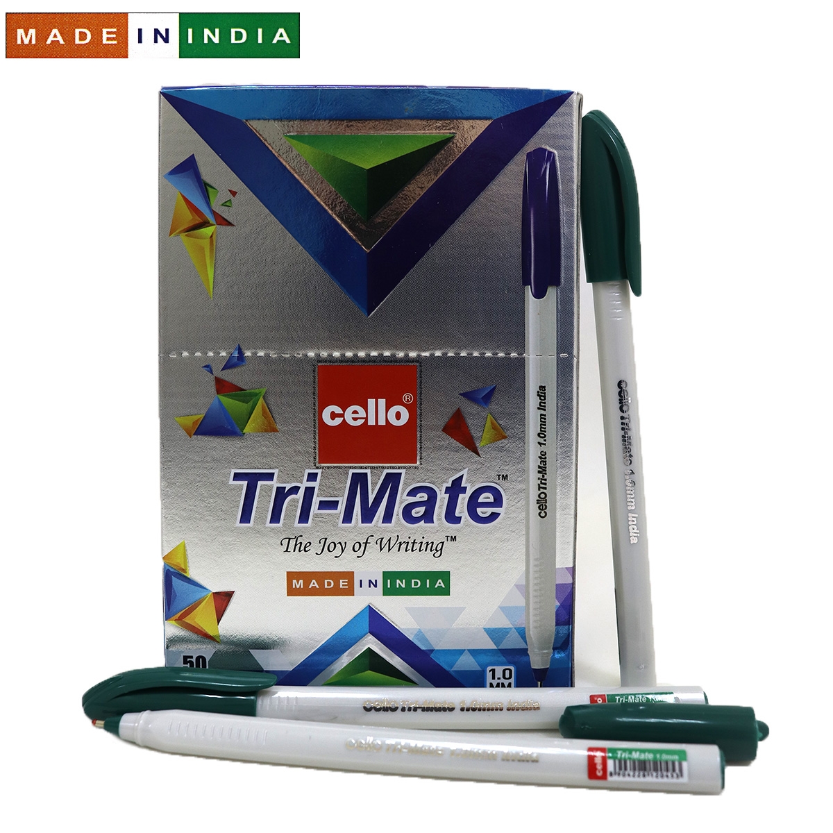 Ручка Cello Trimate SKU 50Box1.0мм зелен.                                                           