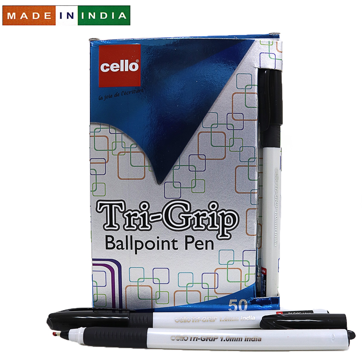 Ручка Cello Trigrip SKU 50Box1.0мм чорн.                                                            