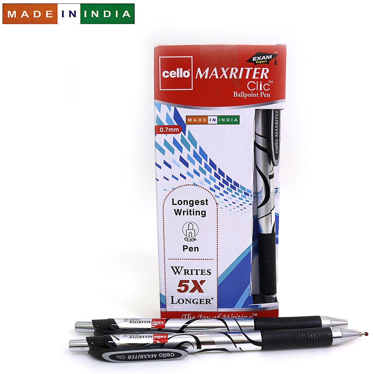 Ручка Cello Maxriter Clic SKU 12Box  0,7мм чорн.                                                    