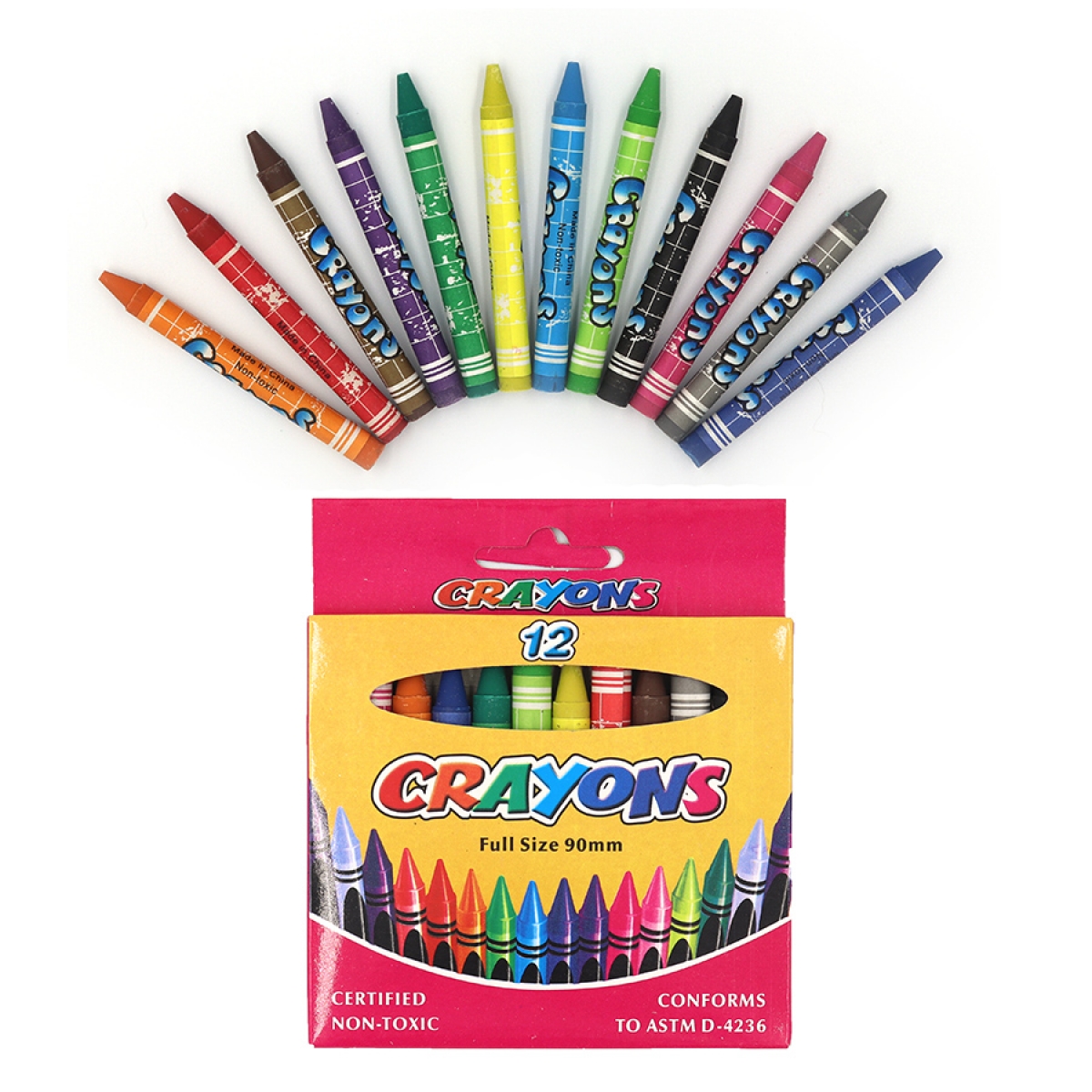 8496-24B Крейда воскова Crayons, набір 24 кол. 0,9*80мм,без етикетки                                