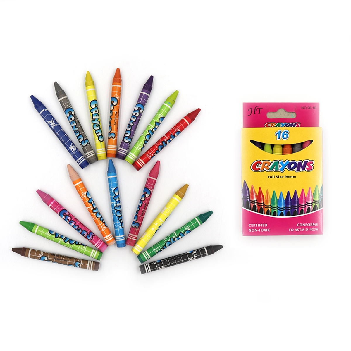 8496-16 Крейда воскова Crayons, набір 16 кол. з етикеткою                                           