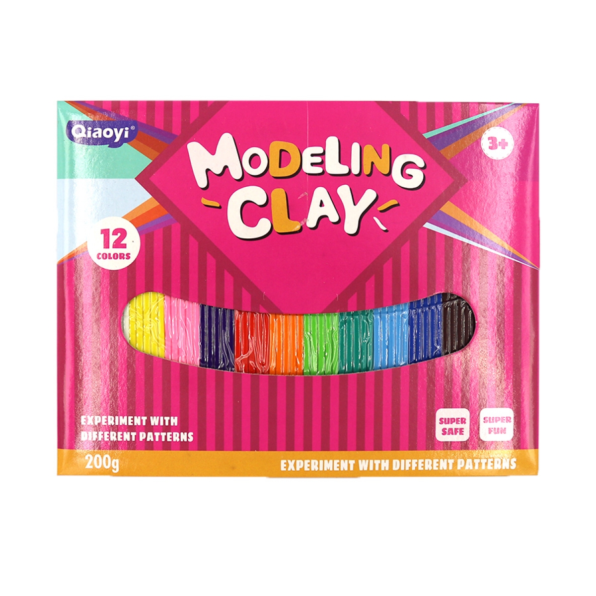 8021 Пластилін Modeling Clay 12кол. 200г                                                            