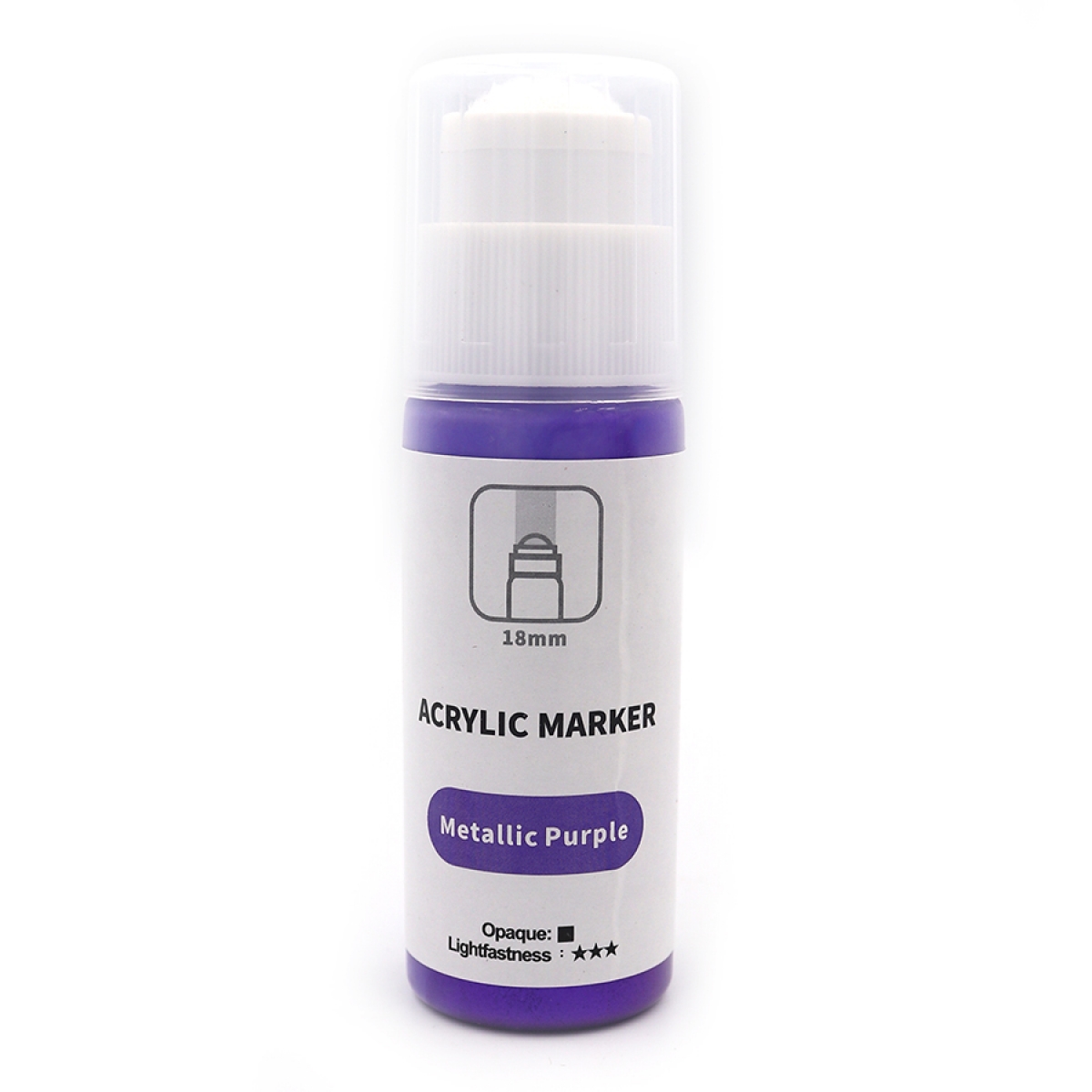 PA86811 Акриловий маркер  фарба ArtRangers, 60мл, металічний фіолетовий Metallic Purple             