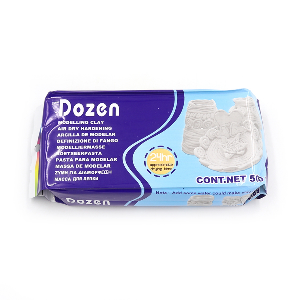 DSCN0667 Масса для для ліплення Dozen, біла 500г 1шт/этик                                           