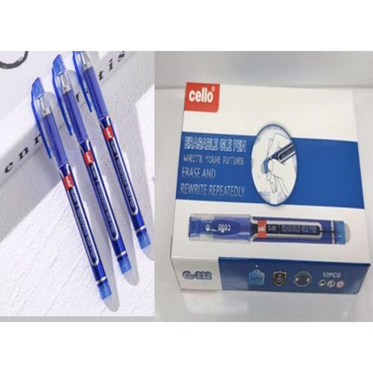 CL-232 Ручка, що стирається CL син., 12шт.                                                          