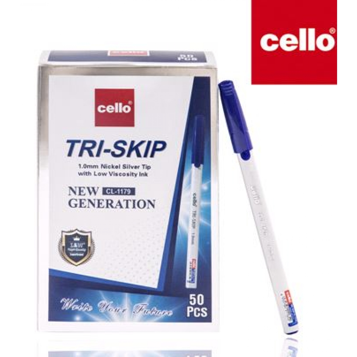 CL-1179 Ручка CL TRI SKIP, 1мм, син.,                                                               