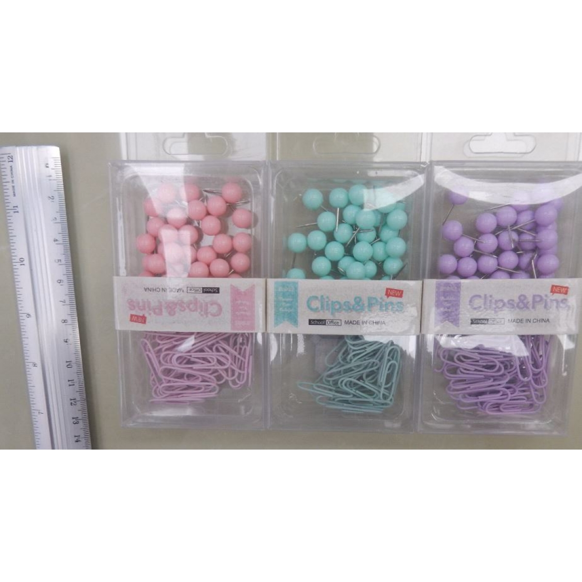 DSCN2259 Набір скрепок+булавки Clips and Pins, 1шт./етик.                                           