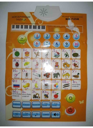 13585 Музична повчальна таблиця (алфавіт літери мелодії цифри) (725R)                               