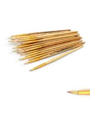 N-1# Пензлик нейлон кругл 15см (ГОСТ №1) (Штрих-код) 25шт / етик.                                  