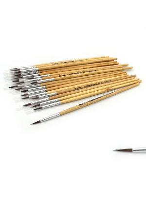 M-2# L Пензлики поні кругл 17,5см (ГОСТ №2) (Штрих-код) ДОВГА 25шт/етик.                            