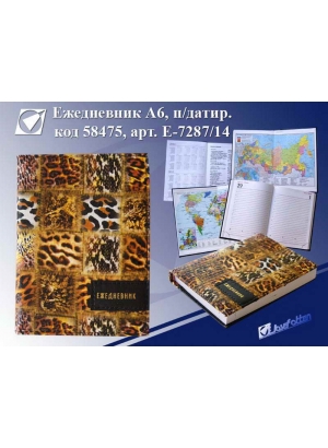EA6-7287-14-B Щоденник А6 полудат. лінія 