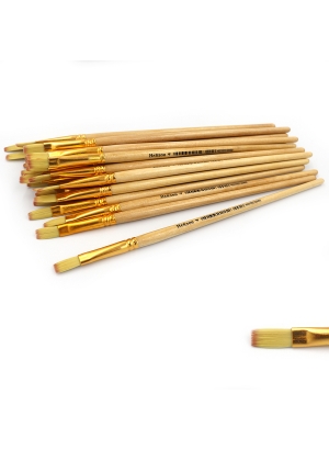 N-BP-4# Пензлик нейлон плоск 19см (ГОСТ №4) (Штрих-код) 25шт/етик.                                  