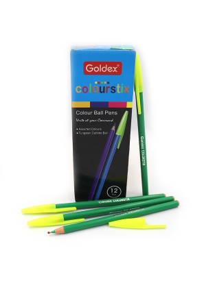 932-GR Ручка масляна Goldex Colorstix Iндия Green 1,0мм                                             