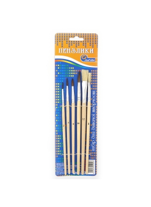 DSCN1687 (240ящ) Н-р пензлем. Josef Otten 6шт поні (№ 2,4,6,10) + щетина (№ 8,12), OPP.1шт/етик.    