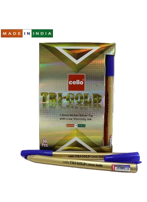 Ручка Cello Trimate GOLD SKU 50Box1.0мм син.                                                        