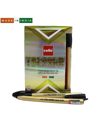 Ручка Cello Trimate GOLD SKU 50Box1.0мм чорн.                                                       