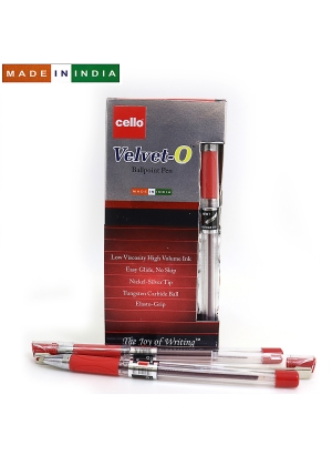 Ручка Cello Velvet O SKU 12Box мм1 червон.                                                          
