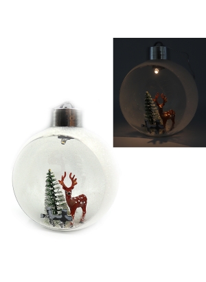 KP-K0026 Ялинкова куля LED 3D фігурка 