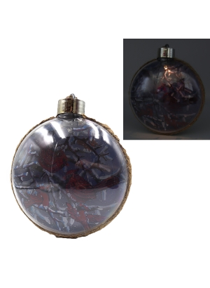 KP-L0024 Ялинкова куля в мішковині LED 3D картинка 