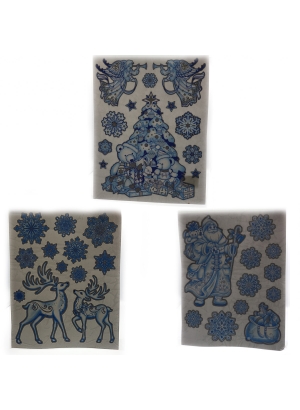 6526-108 Наліпка/вікно силікон з глітером 