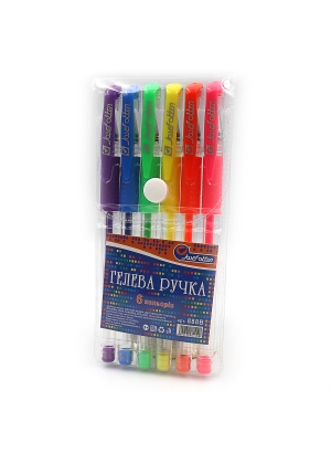 888B-6 Набір гелевих ручок неон 