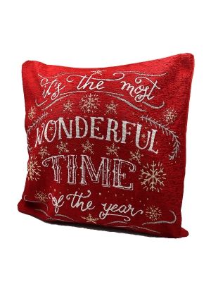 N6220-181 Наволочка новорічна. бархат 