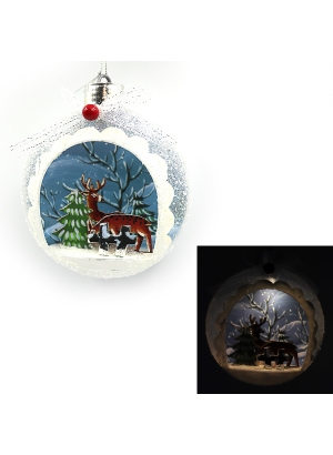 YZ-BC001 Ялинкова куля LED 3D фігурка 