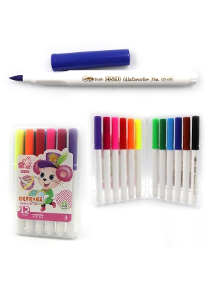 228-12 Набір фломастер-пензлик  пласт уп.