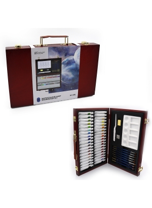 PW30.38012.A Набір фабр для профі, дерево (акварель 38кол.*12мл, 2 олівц (B&HB), 1 пластик. ніж,    