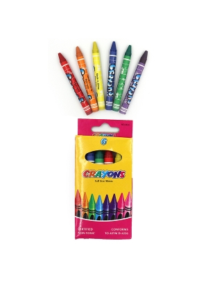 8496-6 Крейда воскова Crayons, набір 6 кол. з етикеткою                                             