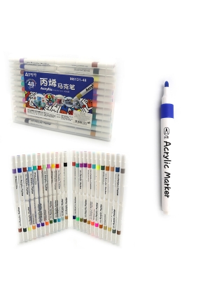M6131-48 Набор акрил. маркеров Aodemei, 48шт., plastic box                                          