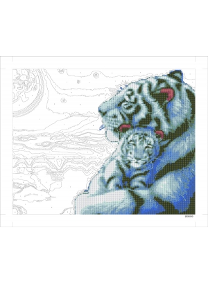 9D90580 Картина по номерам + Діамант 9D 40*50 