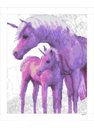 9D90572 Картина по номерам + Діамант 9D 40*50 