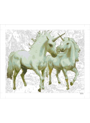 9D90581 Картина по номерам + Діамант 9D 40*50  