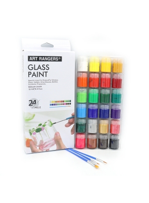 GAS2415 Набір фарб для скла Art Nation 15 мл*24кол.+2 пензлика 1шт/этик.                            