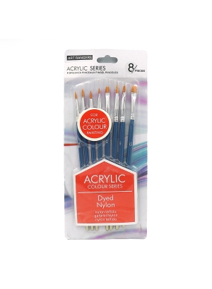 BREA0813B-1 Пензлі Art Nation для акрилової фарби Dyed Nylon 8шт 1шт/этик                           