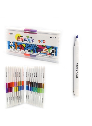 M6130-36 Набір акрил. скетчмаркерів Aodemei трикутн. корп., 36шт., plastic box                      