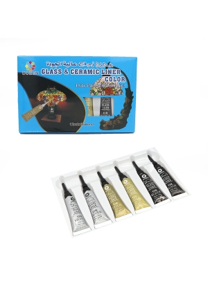 DSCN0672 Фарби для скла і кераміки Dozen 12мл*6шт., лінер 1шт/єтік                                  