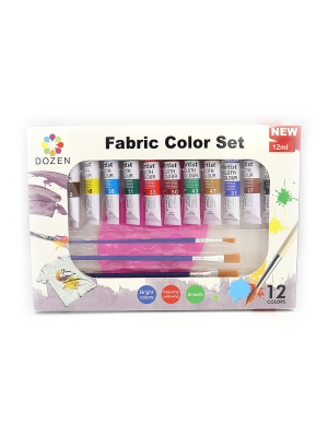 DSCN0680 Фарби для одягу Dozen 12мл*12шт. з пензликом 1шт/єтік                                      