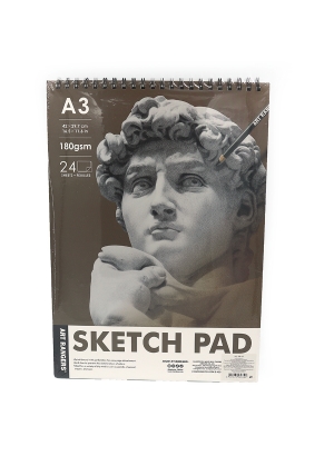 102.PB.03 Альбом для ескізів Art Nation SKETCH pad, А3, 24аркуша, 180gsm, на спіралі, 1шт/етик      