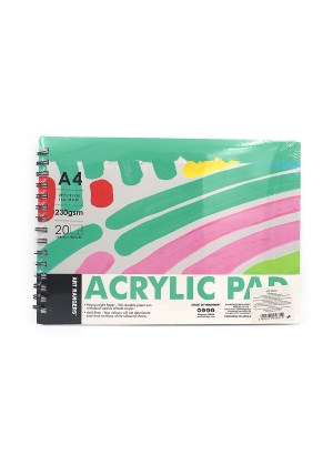 102.PB.20 акрил. папір Art Nation А4, 20стор., 230г/кв.м 1шт/етик                                   