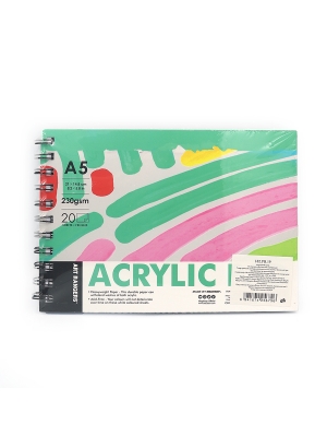 102.PB.19  акрил. папір Art Nation А5, 20стор., 230г/кв.м 1 шт/етик                                 