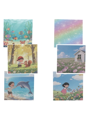 JX02 Папір самокл. для нотаток з картинкою 